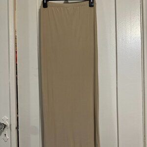 Cream maxi double lined BOOHOO skirt